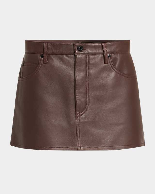 The Leather Mini Skirt